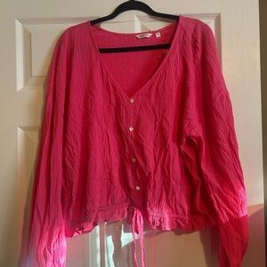 Signature Hot Pink Button-Down Women's Shirt